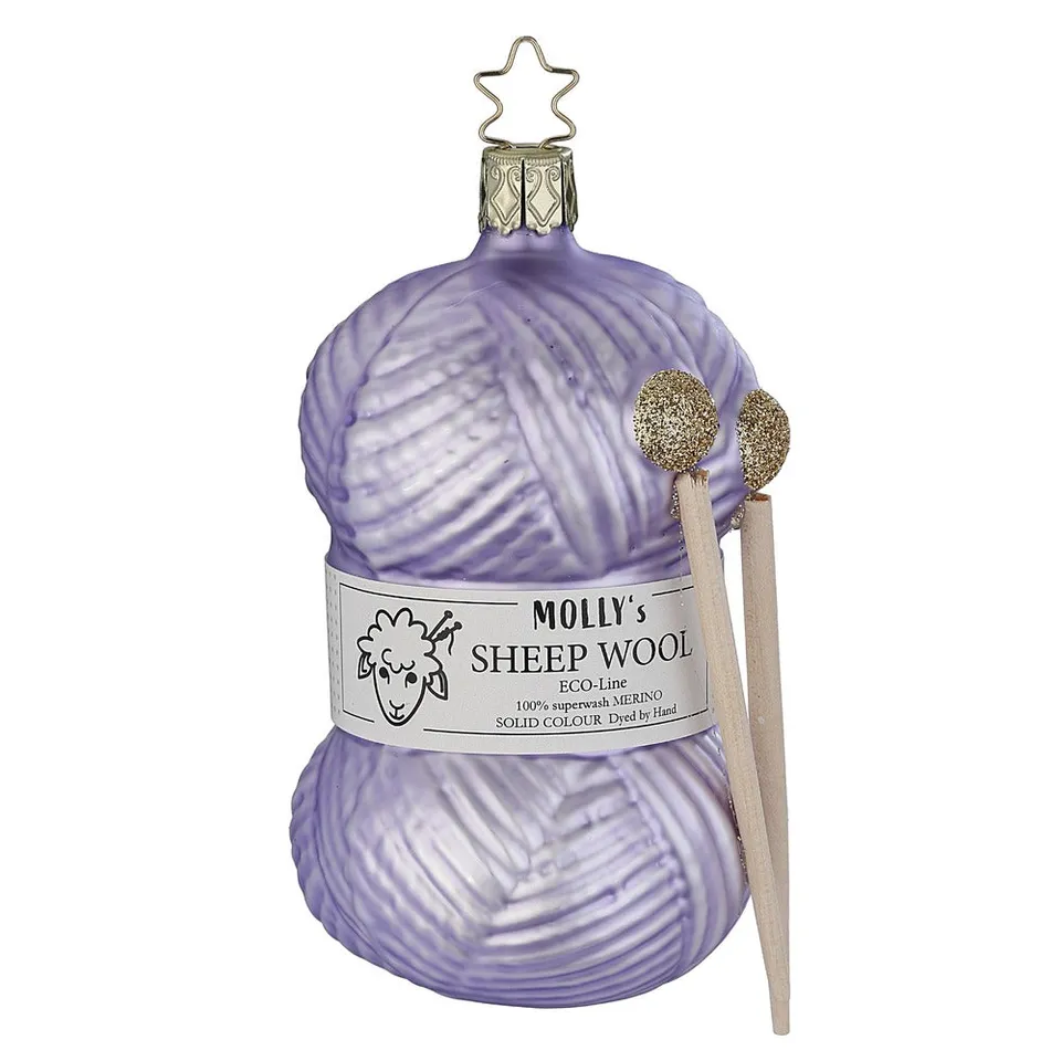 inge-glas-strickfreude-christbaumkugel-11-5-cm-zartlila image 1
