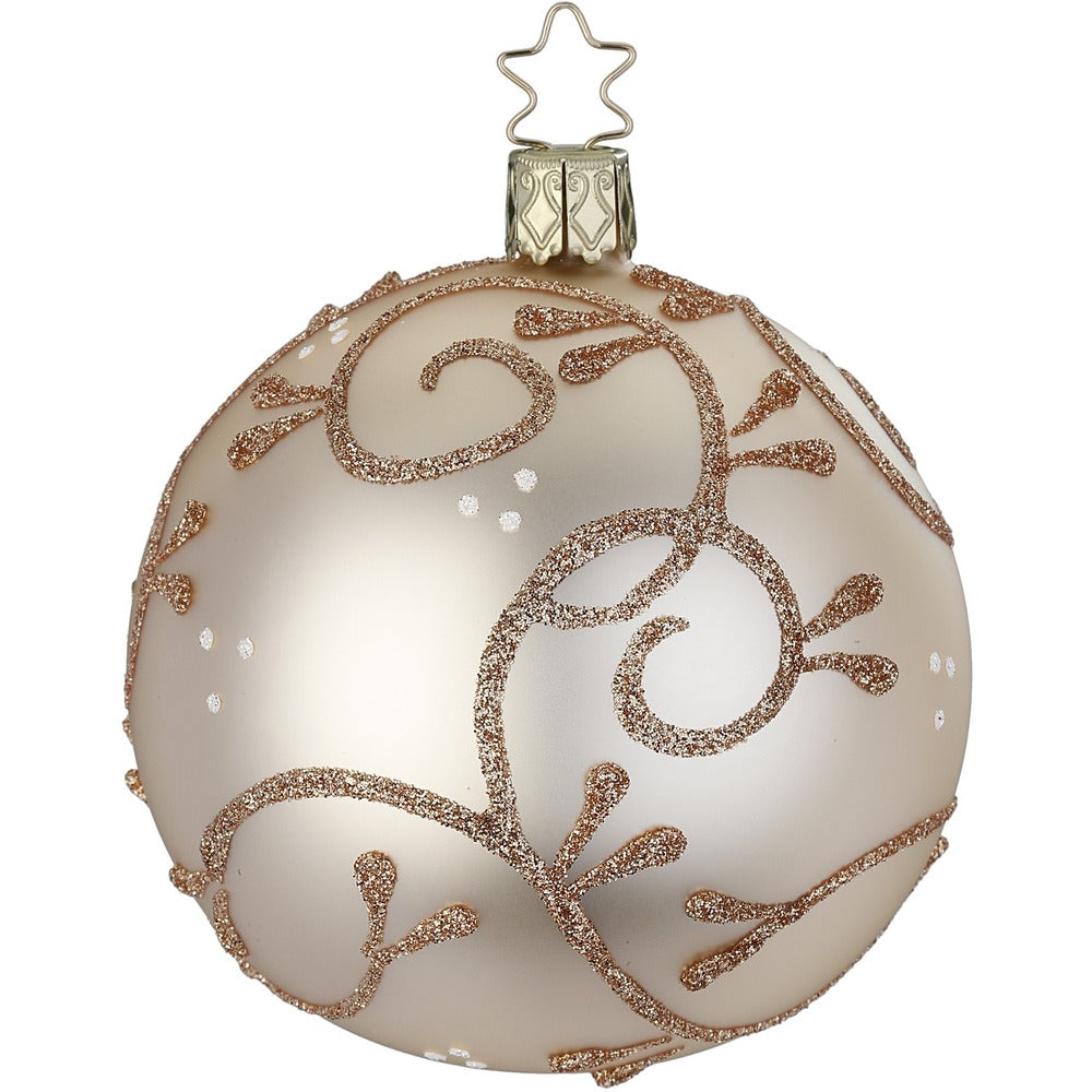 inge-glas-romantik-christbaumkugel-10-cm-creme-beige image 1