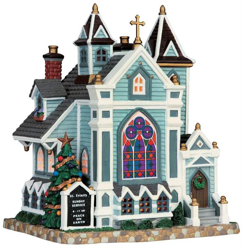 lemax-st-trinity-church-beleuchtete-miniaturkirche image 1