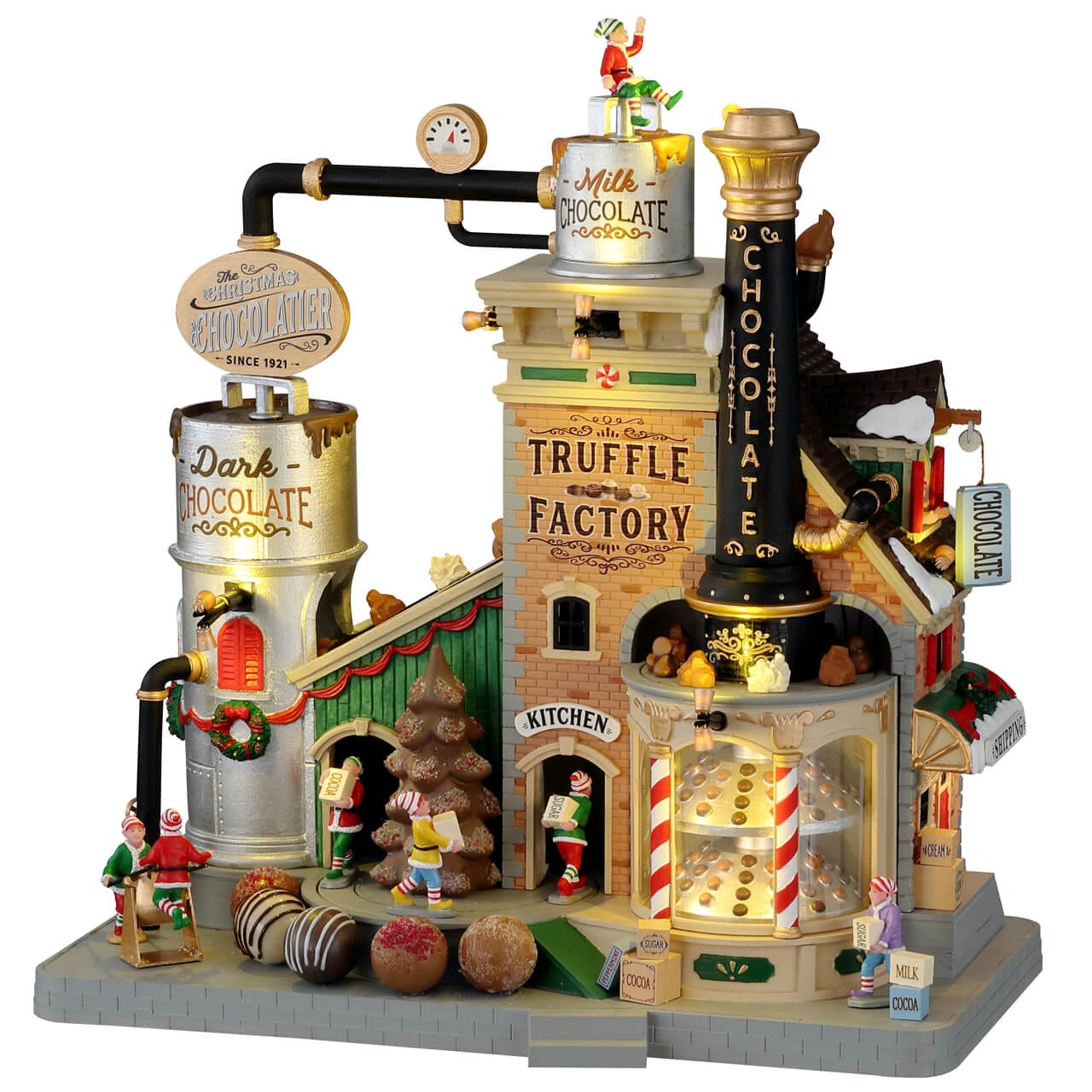 lemax-the-christmas-chocolatier-truffle-factory-bewegtes-weihnachtsdorf-geb-ude image 1