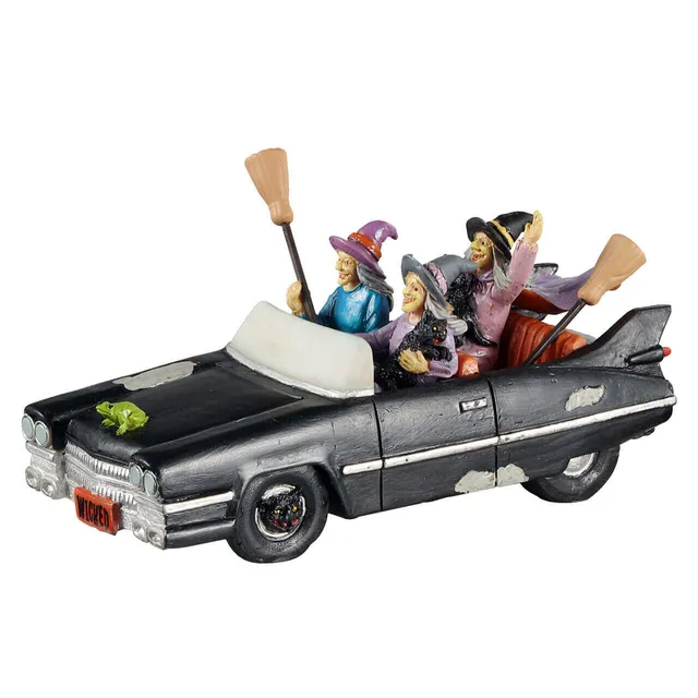 lemax-girls-night-out-on-halloween-miniatur-szene-hexen-cabrio-spooky-town image 1