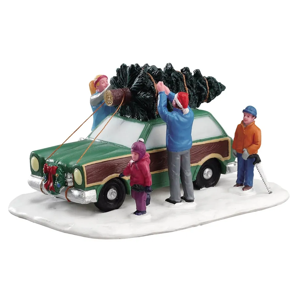 lemax-christmas-tree-transport-miniaturfahrzeug-weihnachtsbaum-transport image 1