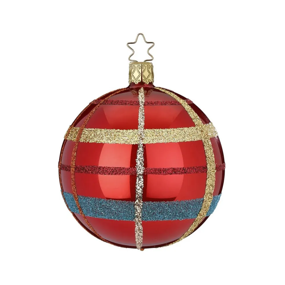 inge-glas-landhaus-christbaumkugel-8-cm-rot image 1