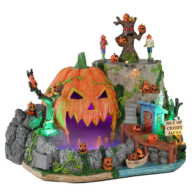 lemax-isle-of-creepy-jacks-spooky-town-insel-mit-k-rbisfiguren image 1