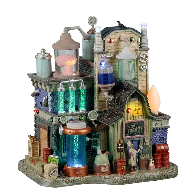 lemax-spooky-town-dr-gory-s-laboratory-leuchtende-labor-szene-f-r-die-halloween- image 1