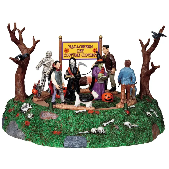 lemax-pet-costume-contest-spooky-town-animierte-tierszene image 1