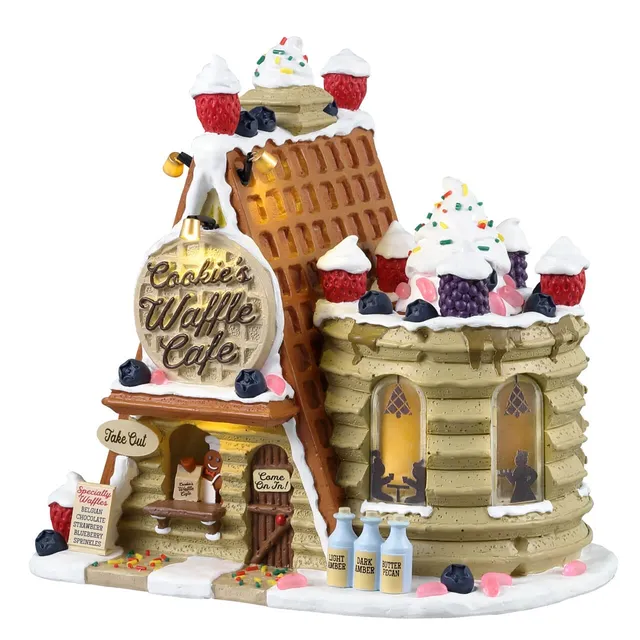 lemax-cookie-s-waffle-cafe-beleuchtetes-miniatur-geb-ude image 1