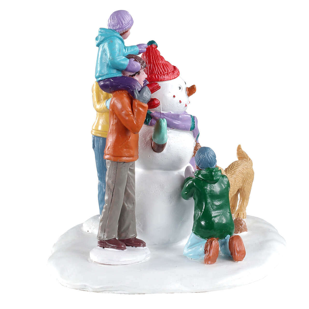 lemax-snowman-teamwork-winter-figurenszene-familie image 2