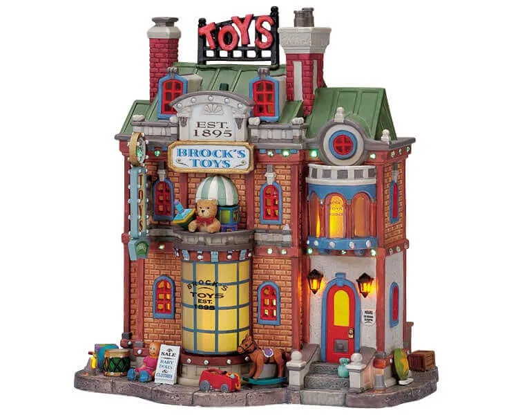 lemax-brock-s-toys-beleuchtetes-weihnachtsdorf-geb-ude-spielzeugladen image 1