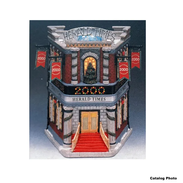 lemax-herald-times-building-beleuchtetes-miniatur-zeitungshaus image 1