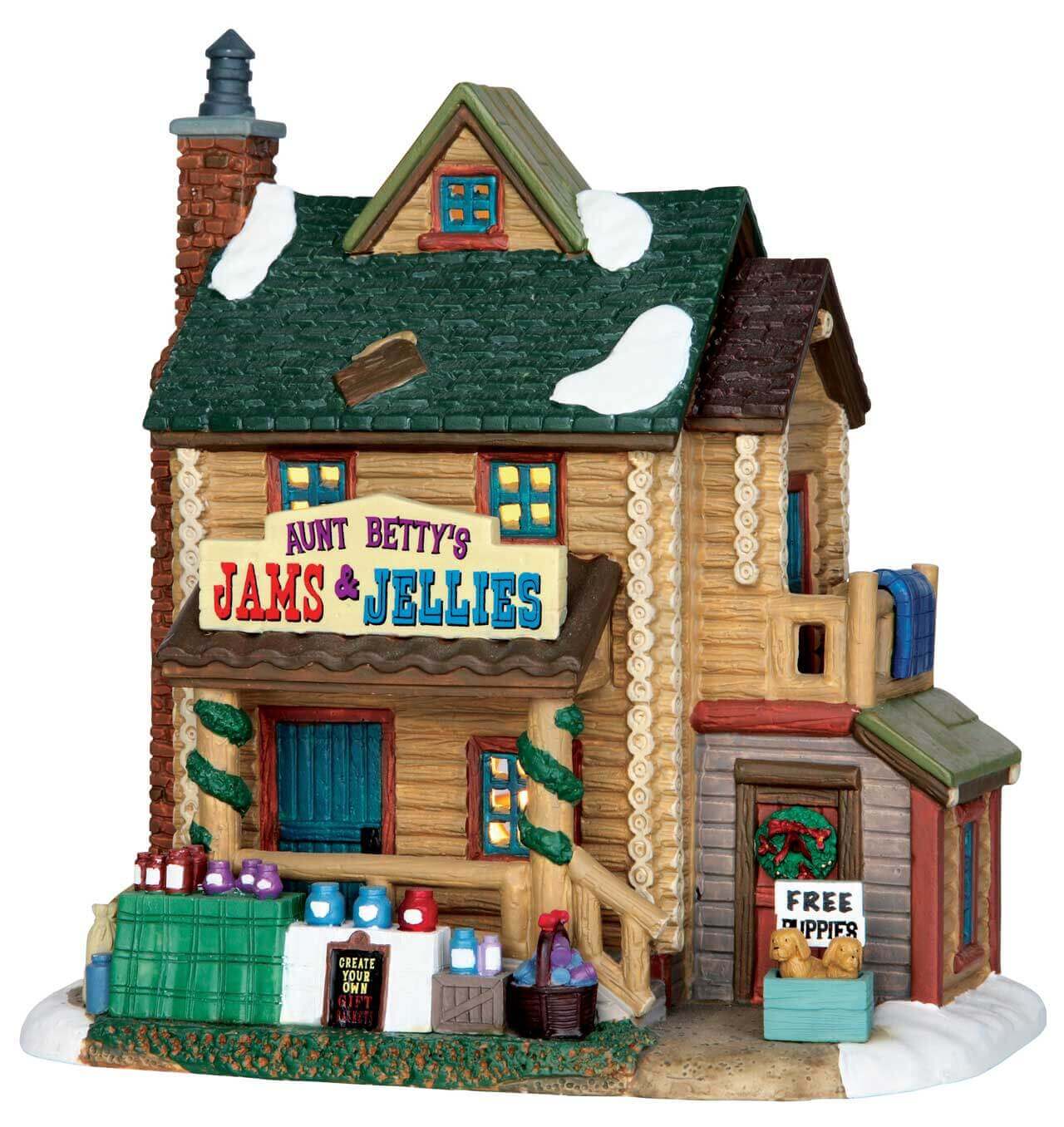 lemax-aunt-betty-s-jams-jellies-miniaturladen-holidays-seasons image 1