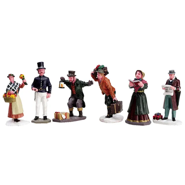 lemax-townsfolk-figurines-miniatur-figuren-set-of-6 image 1