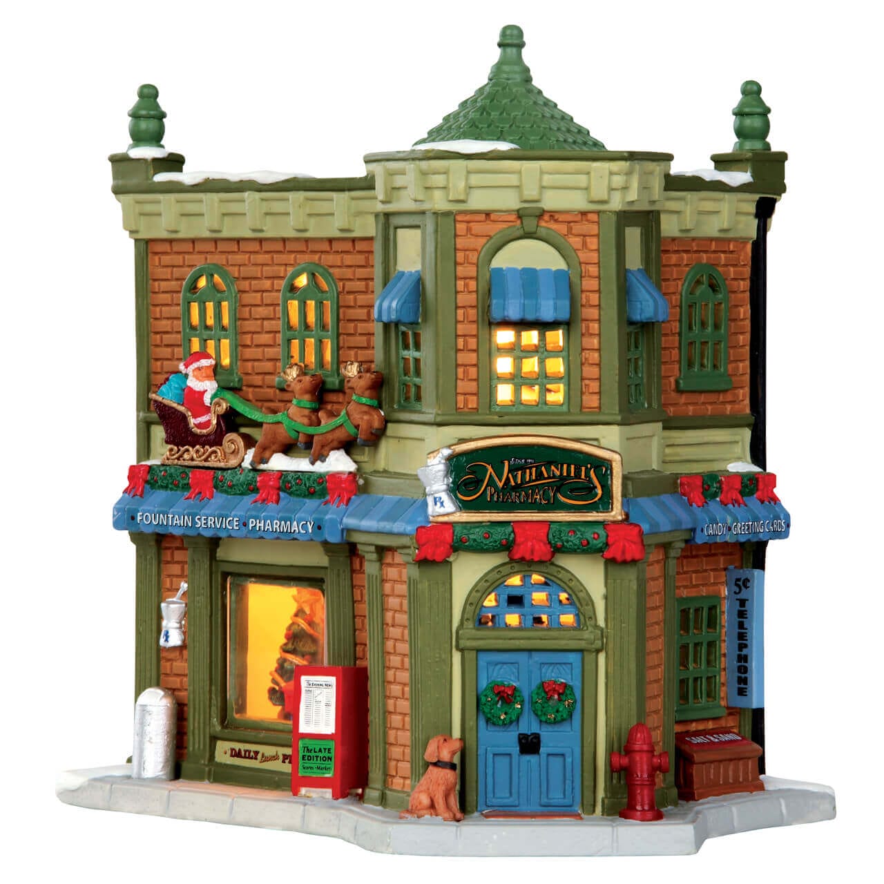 lemax-nathaniel-s-pharmacy-beleuchtetes-miniatur-apothekenhaus image 1