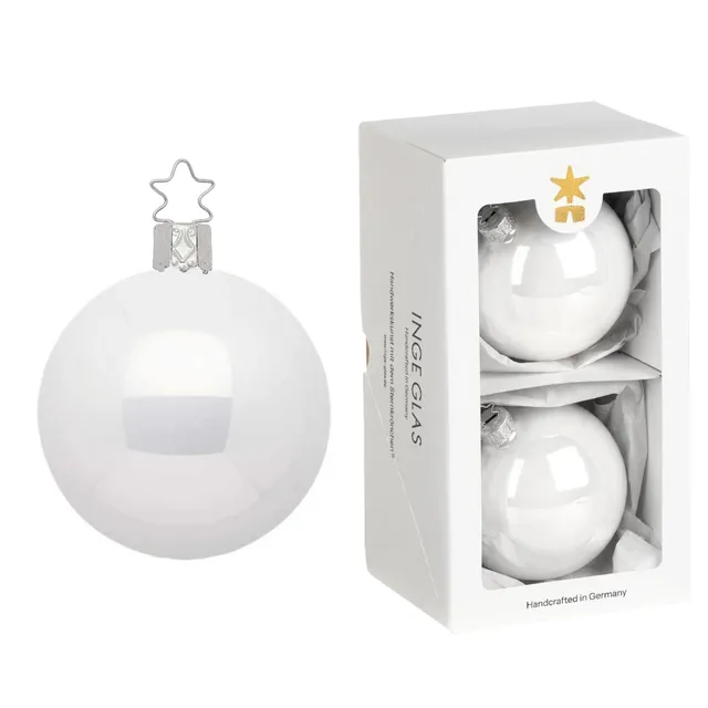 inge-glas-christbaumkugel-porzellanwei-opal-10-cm image 1