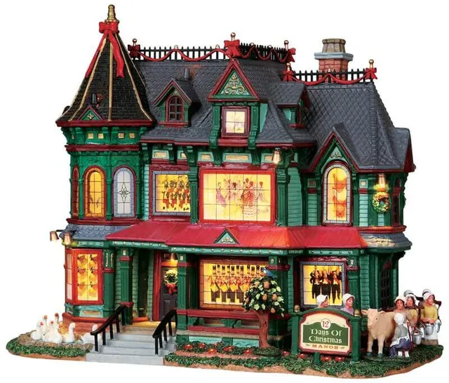 lemax-12-days-of-christmas-manor-beleuchtetes-herrenhaus image 1