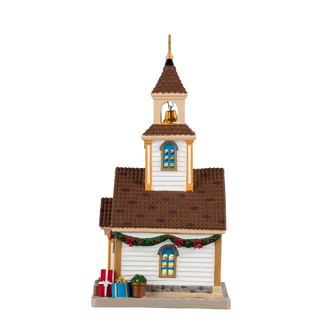 lemax-the-new-village-church-caddington-kirche-beleuchtet image 3
