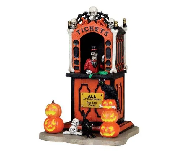 lemax-ticket-booth-miniatur-kassenh-uschen-halloween image 1