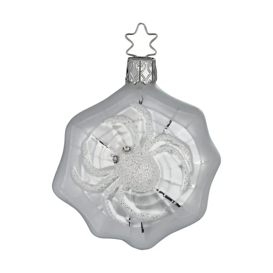 inge-glas-weihnachtsspinne-7-5-cm-wei-manufaktur-christbaumschmuck image 1