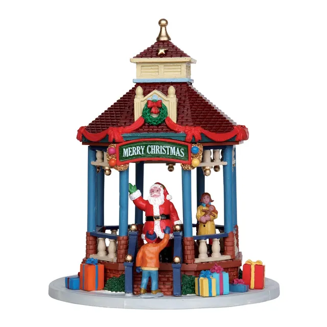 lemax-holly-grove-gazebo-beleuchteter-pavillon-f-r-festliche-weihnachtsd-rfer image 1