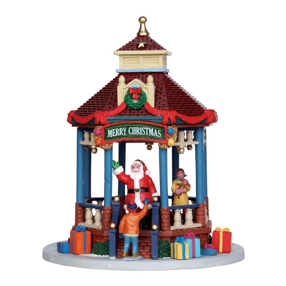 lemax-holly-grove-gazebo-beleuchteter-pavillon-f-r-festliche-weihnachtsd-rfer image 1