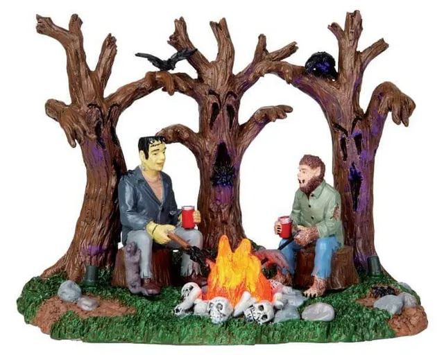 lemax-creepy-campfire-spooky-town-miniaturszene image 1