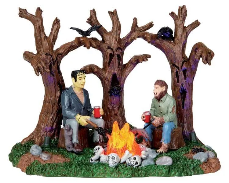 lemax-creepy-campfire-spooky-town-miniaturszene image 1