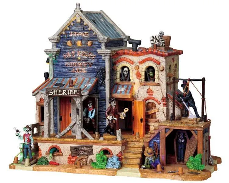 lemax-dry-gulch-county-jail-spooky-town-haus image 1