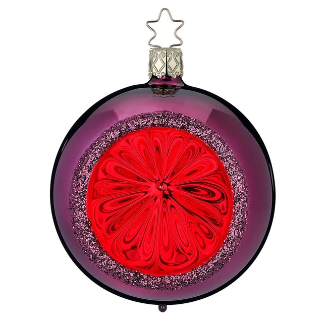 inge-glas-funkelnde-pracht-christbaumkugel-10-cm-lila-reflex image 1
