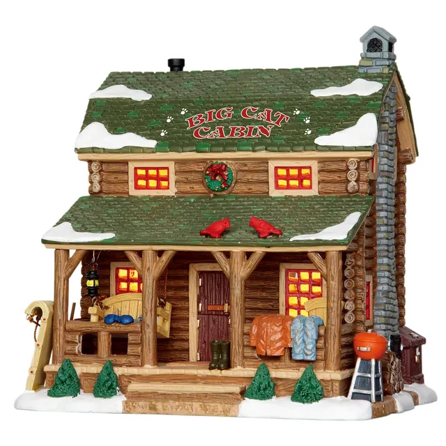lemax-big-cat-cabin-miniaturhaus image 1
