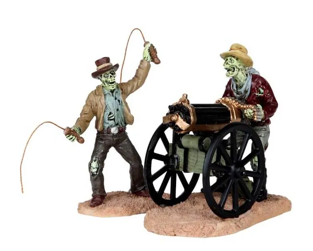 lemax-bullwhip-ghoul-gatling-gun-ghoul-spooky-town-figuren-set image 1