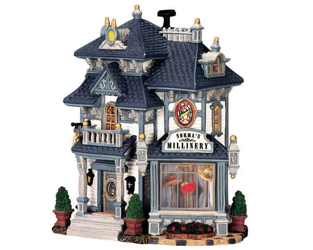 lemax-norma-s-millinery-weihnachtshaus-miniatur image 1