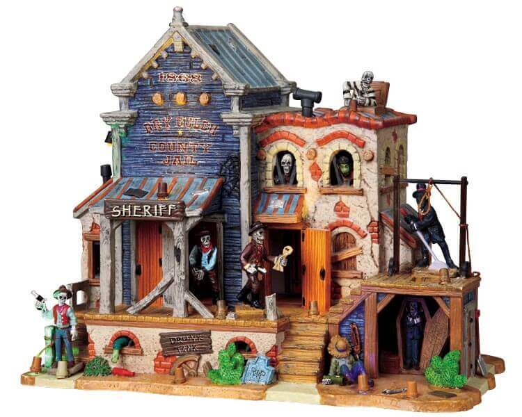 lemax-dry-gulch-county-jail-spooky-town-haus image 1