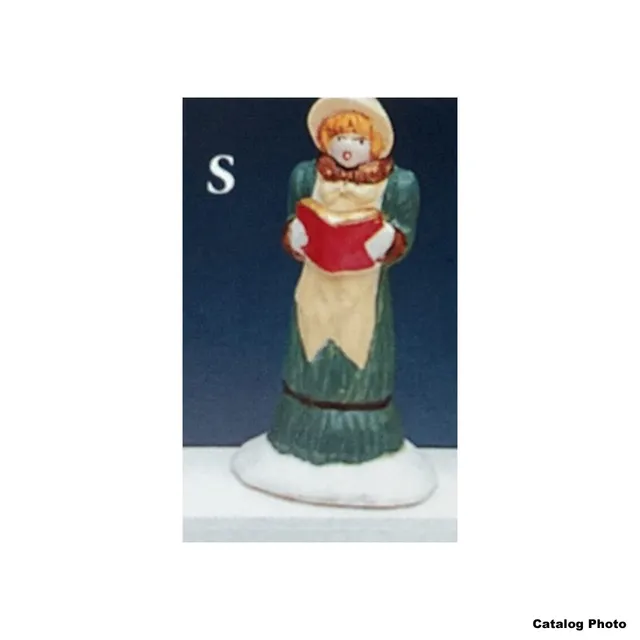 lemax-carolling-woman-weihnachtsdorf-miniaturfigur image 1