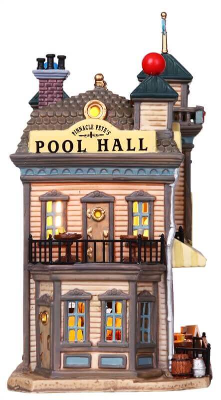 lemax-pinnacle-pete-s-pool-hall-beleuchtetes-miniaturhaus image 3