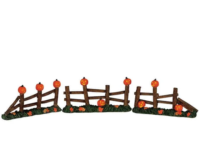 lemax-pumpkin-fence-miniatur-k-rbis-zaun-halloween image 1