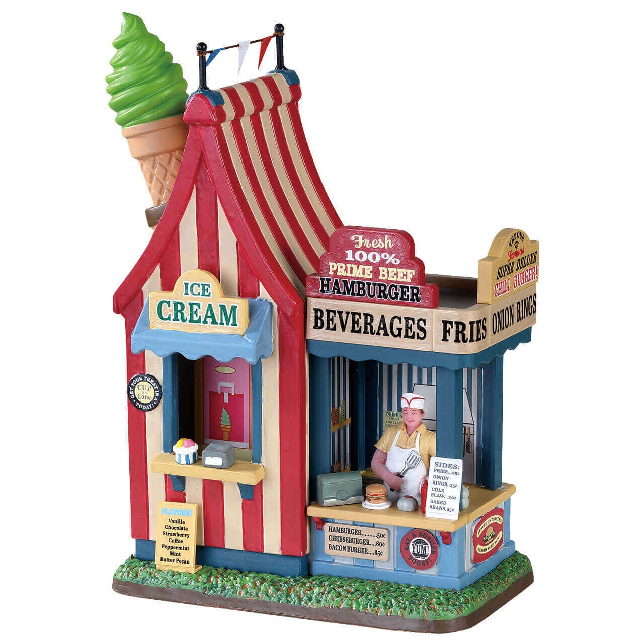 lemax-hamburger-ice-cream-stand-miniaturbude image 1