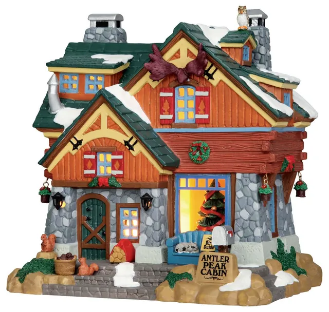 lemax-antler-peak-cabin-miniatur-bergh-tte image 1