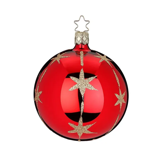 inge-glas-sternenflor-christbaumkugel-8-cm-rot image 1