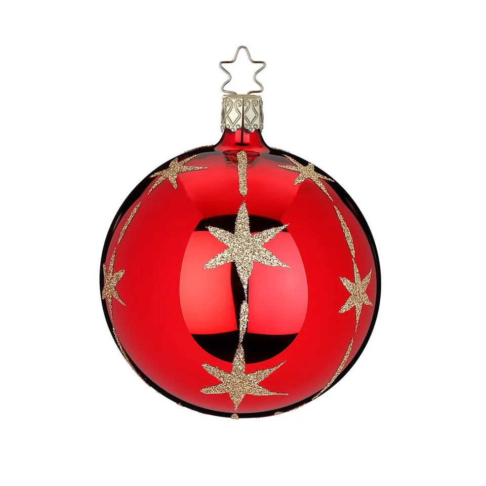 inge-glas-sternenflor-christbaumkugel-8-cm-rot image 1