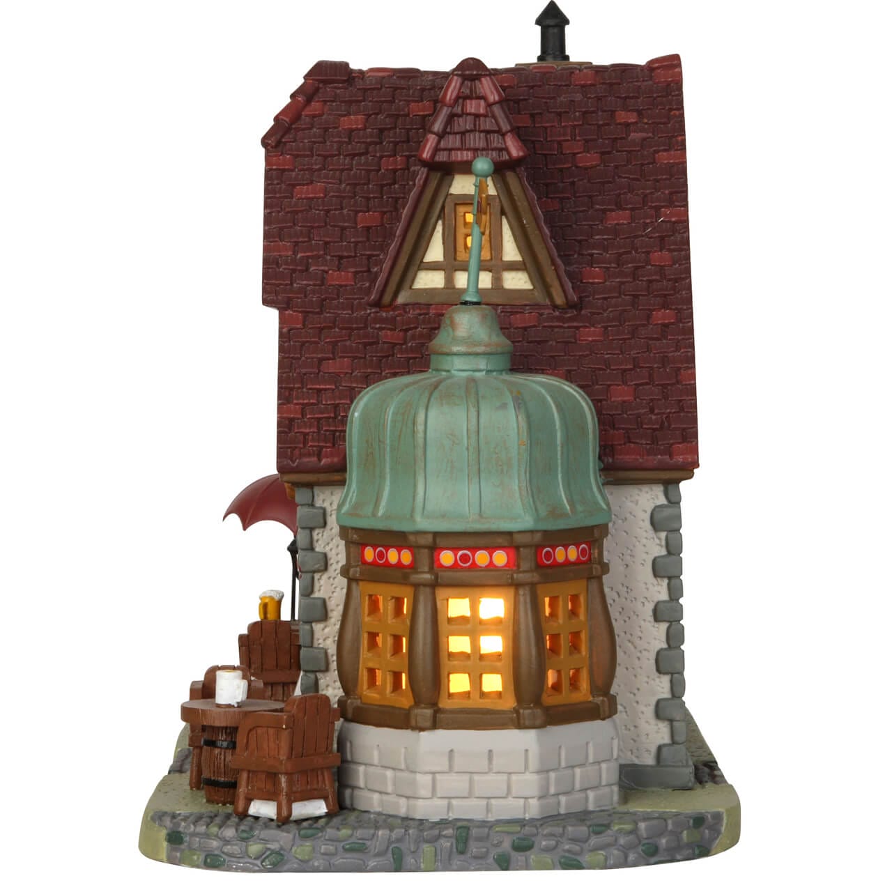 lemax-stein-haus-pub-beleuchtetes-miniatur-weihnachtshaus image 2