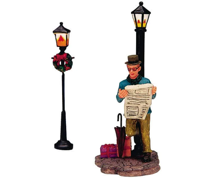 lemax-biding-time-lamp-post-vintage-laterne-f-r-weihnachtsdorf image 1