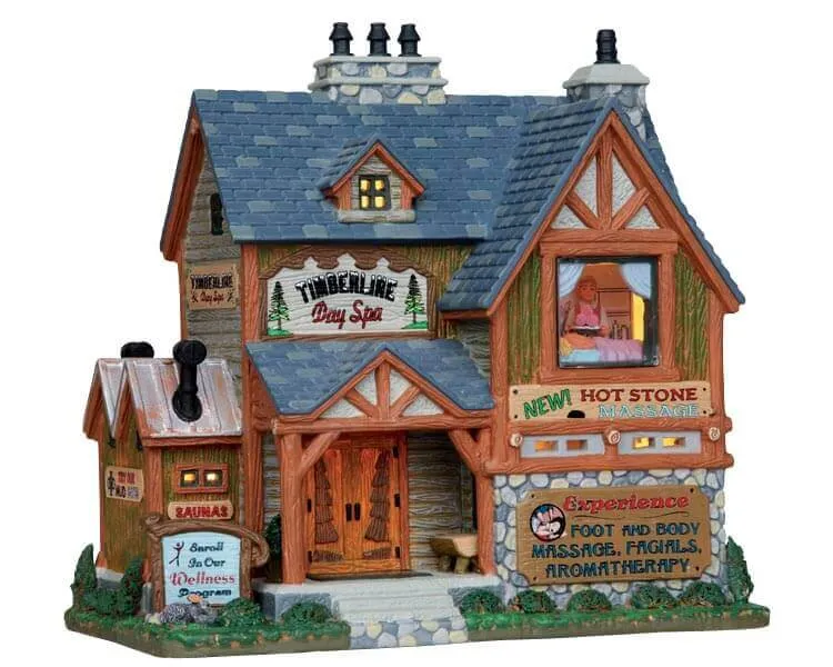 lemax-timberline-day-spa-beleuchtetes-miniaturhaus-f-r-weihnachtsdorf image 1