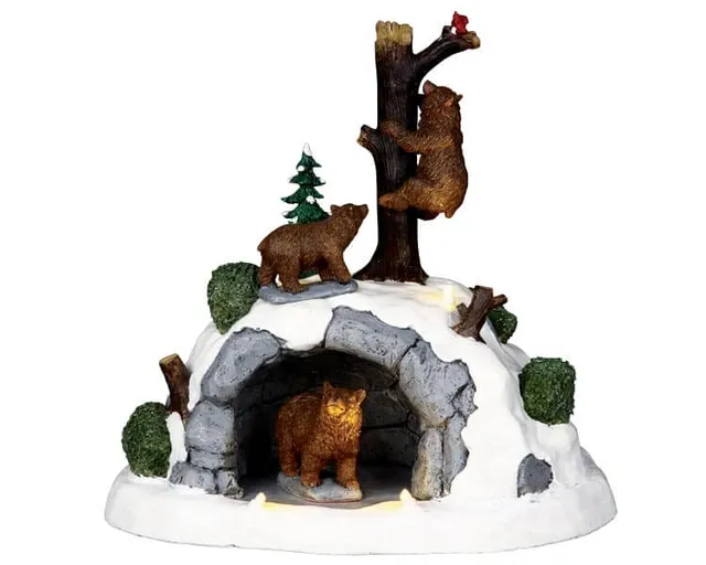 lemax-bear-cave-b-renh-hle-miniatur-landschaft image 1
