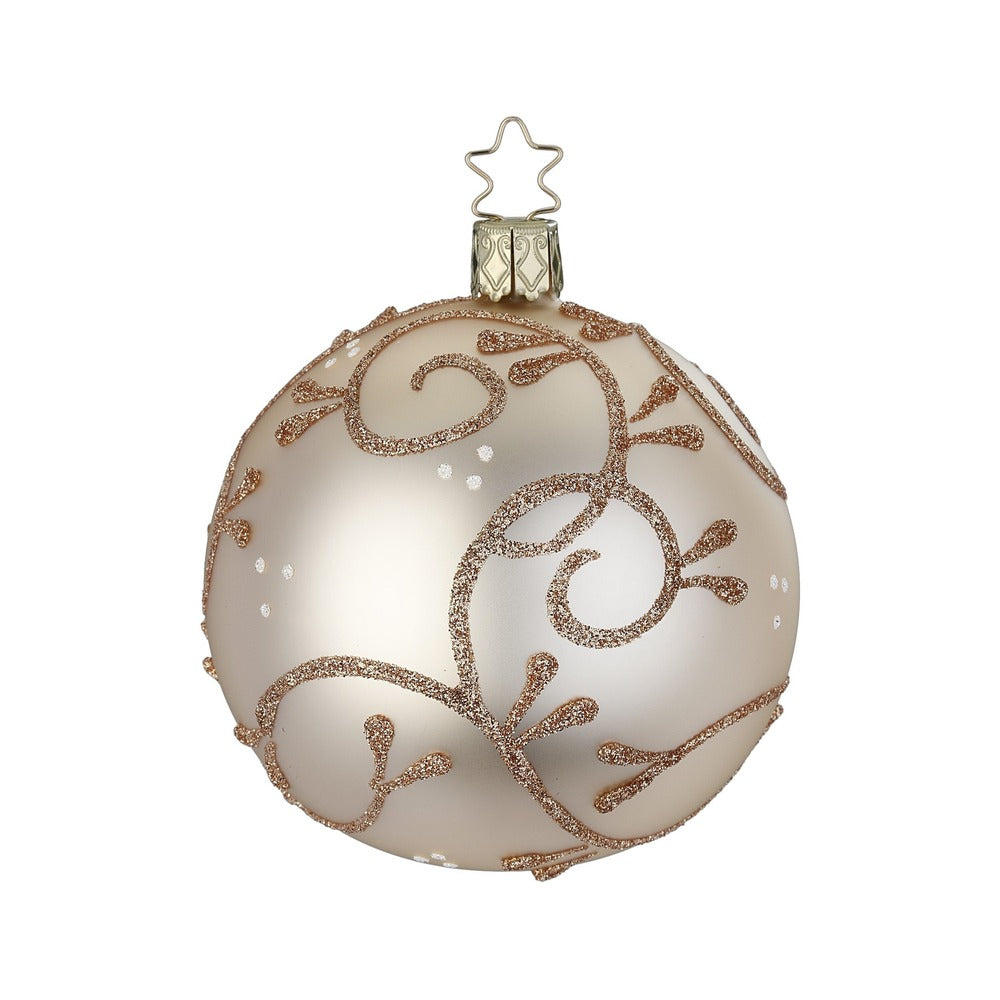 inge-glas-romantik-christbaumkugel-8-cm-beige-creme image 1