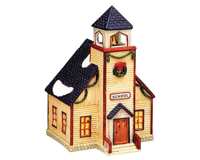 lemax-village-school-beleuchtetes-schulhaus-miniaturhaus image 1