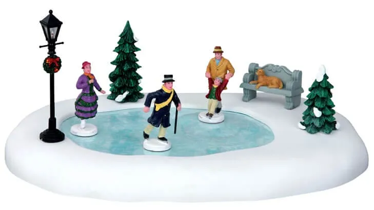 lemax-skating-in-the-park-set-of-8-eisl-ufer-figuren image 1