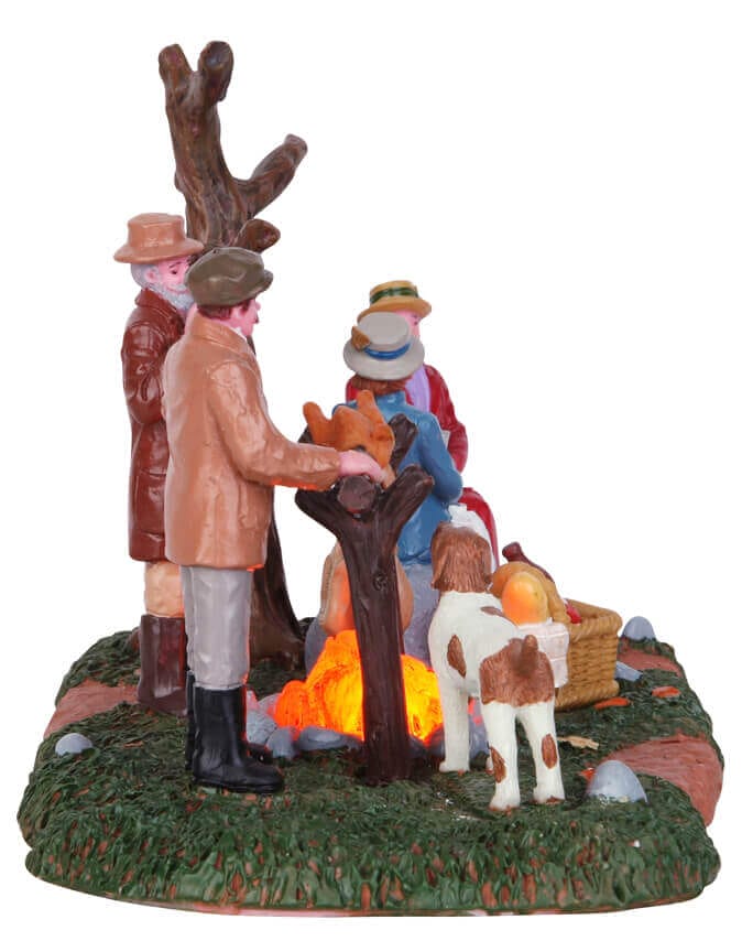 lemax-hunting-party-roast-miniatur-szene image 3