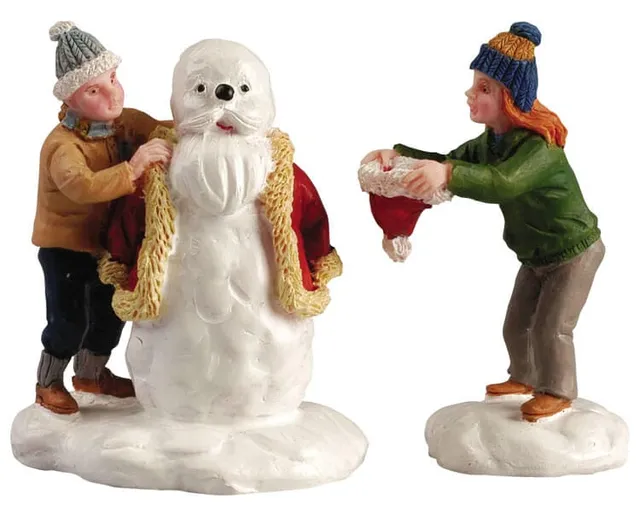 lemax-our-santa-snowman-weihnachtsmann-schneemann-figur image 1