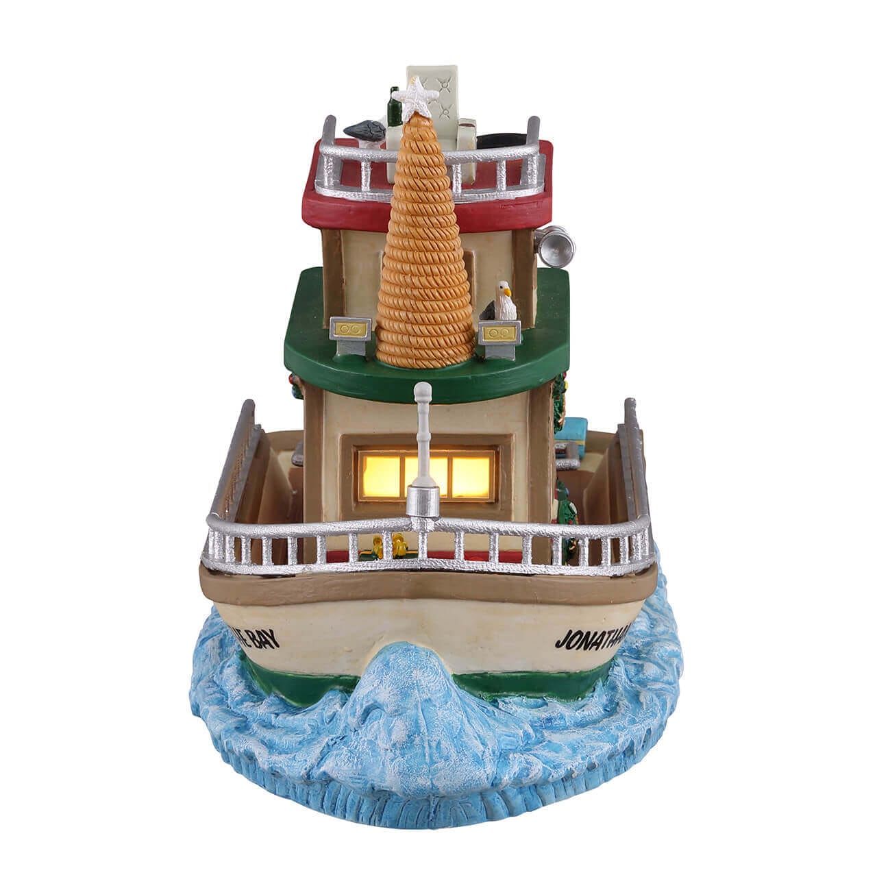 lemax-jonathan-s-houseboat-on-the-bay-beleuchtete-miniatur-hausboot-szene image 2