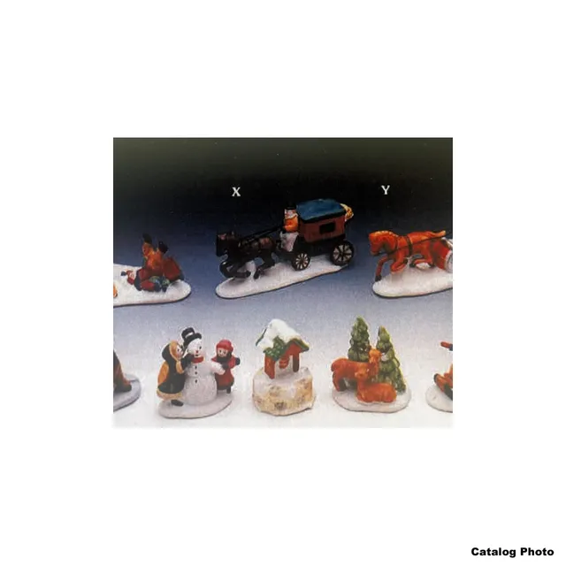 lemax-horse-and-coach-weihnachts-kutsche-miniatur-szene image 1